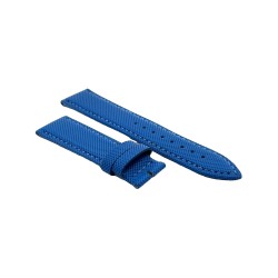 Cinturino Water Resistant Gomma Blu Medio Stampa Tessuto opaco 22/20 mm B47BL classico spessore 4,7 mm 2