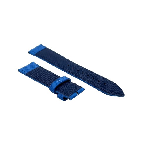Cinturino Water Resistant Gomma Blu Medio Stampa Tessuto opaco 20/18 mm B47BL classico spessore 4,7 mm