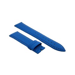 Cinturino Water Resistant Gomma Blu Medio Stampa Tessuto opaco 20/18 mm B47BL classico spessore 4,7 mm 2