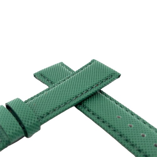 Cinturino Water Resistant Gomma Verde Stampa Tessuto opaco 20/18 mm B47R classico spessore 4,7 mm