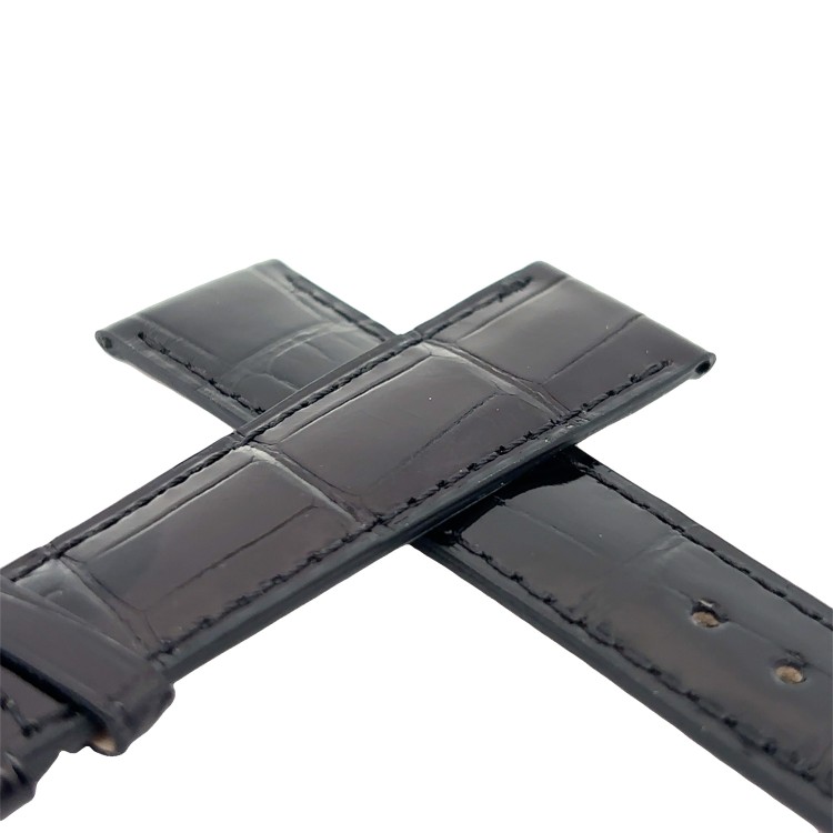 Zenith Cinturino Alligatore Nero lucido 20/16 mm  per Class Elite 03.1125.682 Dual time e simili.
