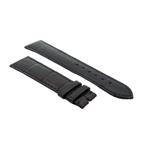 Zenith Cinturino Alligatore Nero lucido 20/16 mm  per Class Elite 03.1125.682 Dual time e simili.