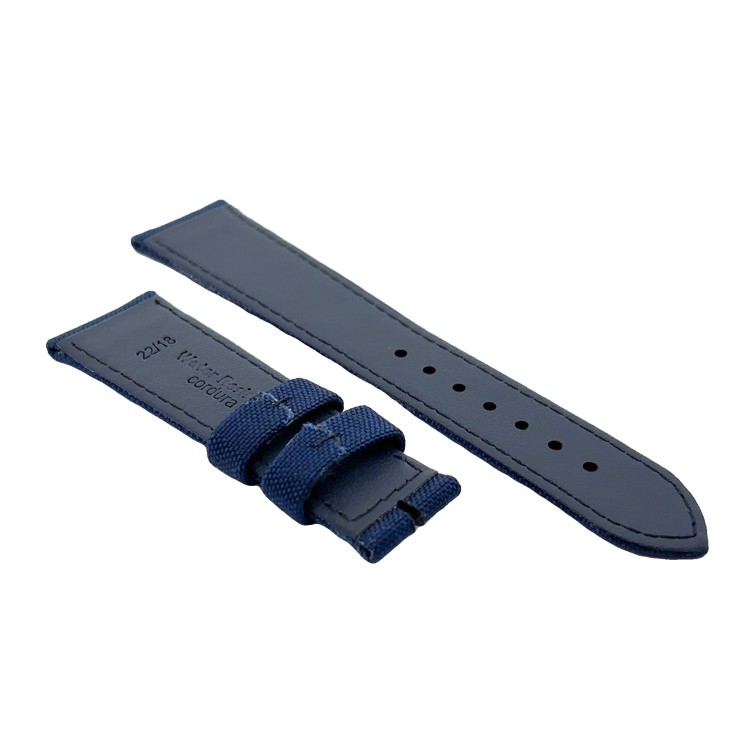 Cinturino Water Resistant Tessuto Cordura Blu 22/18 mm B37BL classico spessore 3,6 mm