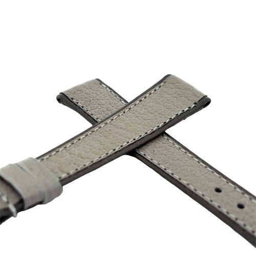 Longines Cinturino Pelle Grigio bicolore con bordo Grigio scuro 14/10 mm.