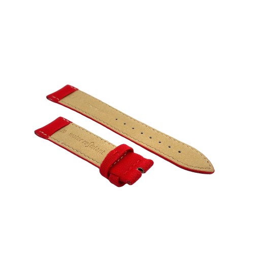 Cinturino Water Resistant Tessuto Sintetico Rosso opaco 20/18 mm B50B classico.