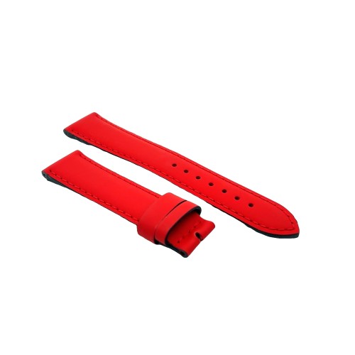 Cinturino Water Resistant Sintetico Classico Bombato Rosso liscio opaco 20/18 mm B50BN