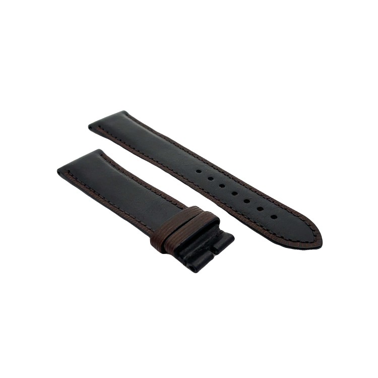 Cinturino Pelle Vitello Bordo Merlato Nero opaco 22/20 mm B40B classico