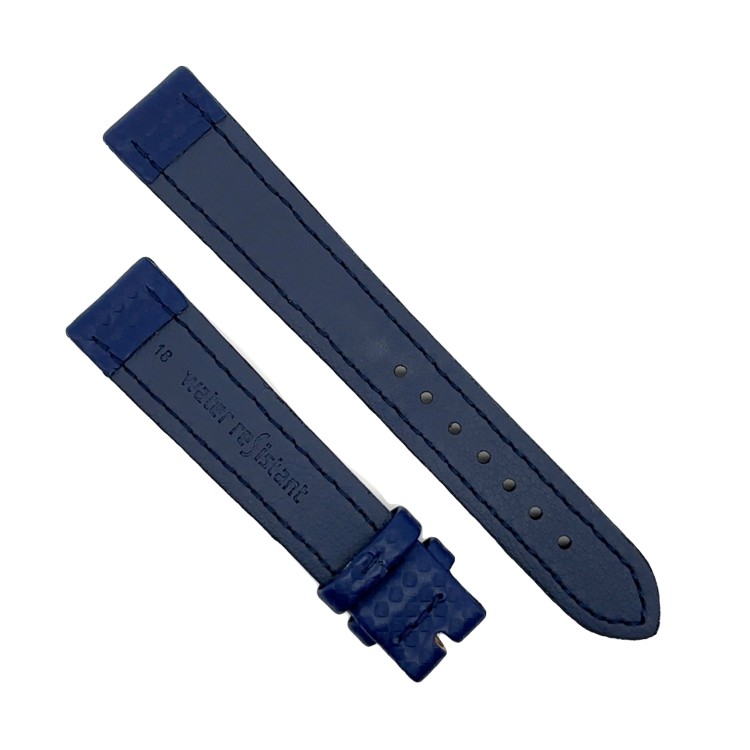 Cinturino Water Resistant Carbon Printed Blu opaco 18/16 mm B40 classico