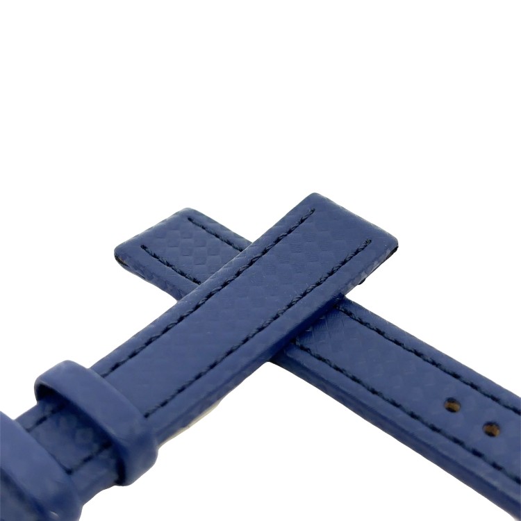 Cinturino Water Resistant Carbon Printed Blu opaco 18/16 mm B40 classico