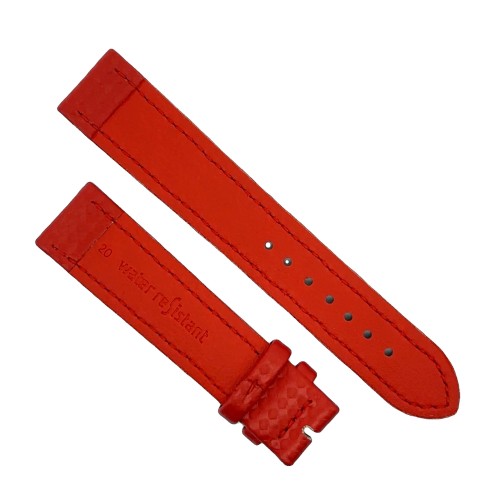 Cinturino Water Resistant Carbon Printed Rosso opaco 20/18 mm B40 classico
