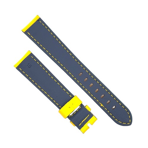 Cinturino Water Resistant Granulato Giallo opaco 18/16 mm B55 classico