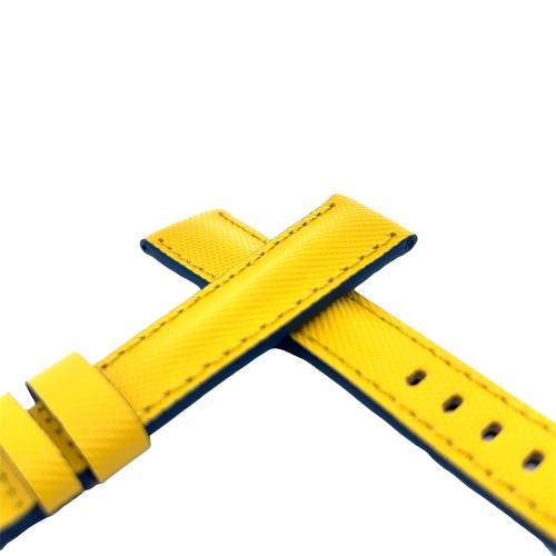 Cinturino Water Resistant Granulato Giallo opaco 18/16 mm B55 classico