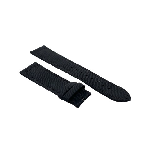 Cinturino Tessuto Nero opaco 20/18 mm B35N classico texture rigata
