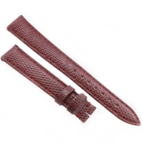 Cinturino Lucertola Bordeaux Semilucido 16/14 Piatto B30B forma classica