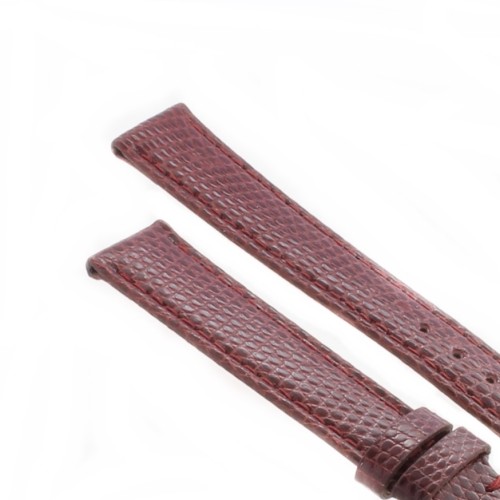Cinturino Lucertola Bordeaux Semilucido 16/14 Piatto B30B forma classica
