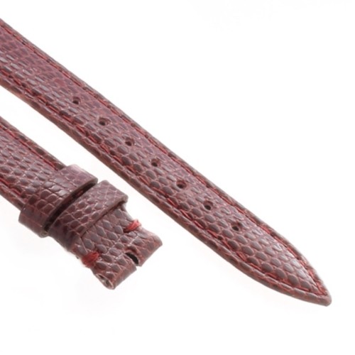 Cinturino Lucertola Bordeaux Semilucido 16/14 Piatto B30B forma classica