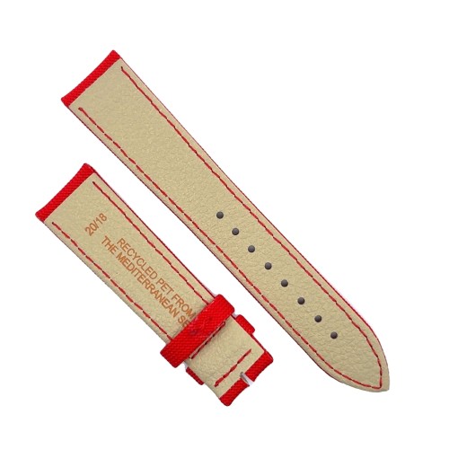 Cinturino Tessuto Riciclato Rosso opaco 20/18 mm B36B classico.