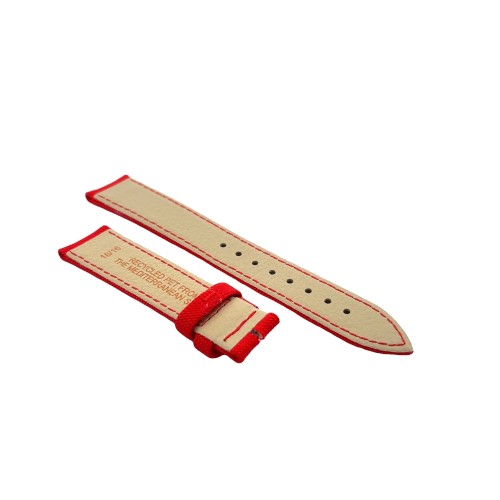 Cinturino Tessuto Riciclato Rosso opaco 18/16 mm B36B classico.