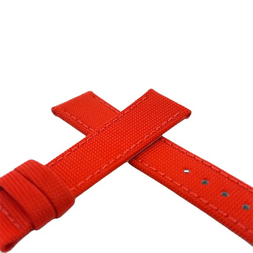 Cinturino Tessuto Riciclato Rosso opaco 18/16 mm B36B classico.