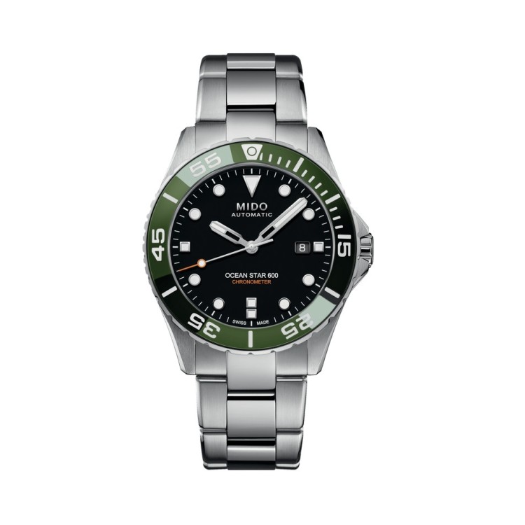 MIDO Ocean Star 600 M026.608.11.051.01 Automatico 43 mm Nero Lunetta Ceramica Verde.