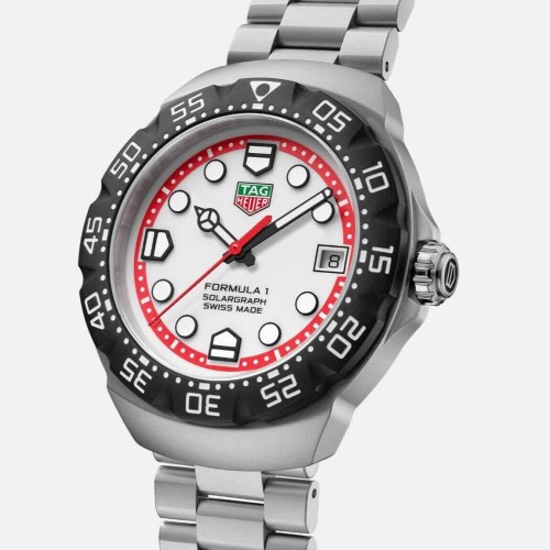 TAG Heuer Formula 1 Bianco WBY1111.BA0042 Solare al quarzo, 38 mm, Acciaio