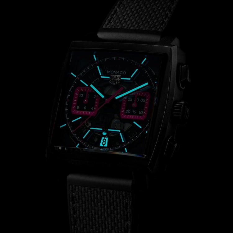 TAG Heuer Monaco Nero CBL218B.FT6236 Automatico, 39 mm, Titanio con rivestimento DLC