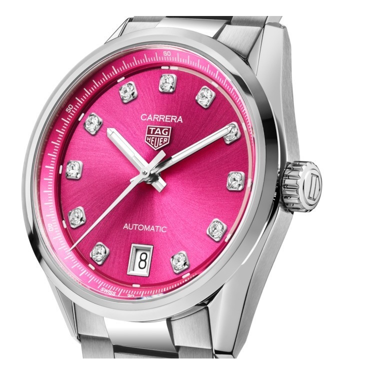 TAG Heuer Carrera Rosa WBN2318.BA0001 Automatico, 36 mm, Acciaio