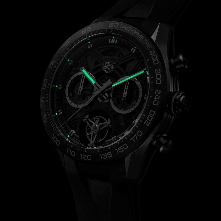 TAG Heuer Carrera Nero CBU5080.FT6272 Automatico, 44 mm, Titanio con rivestimento DLC