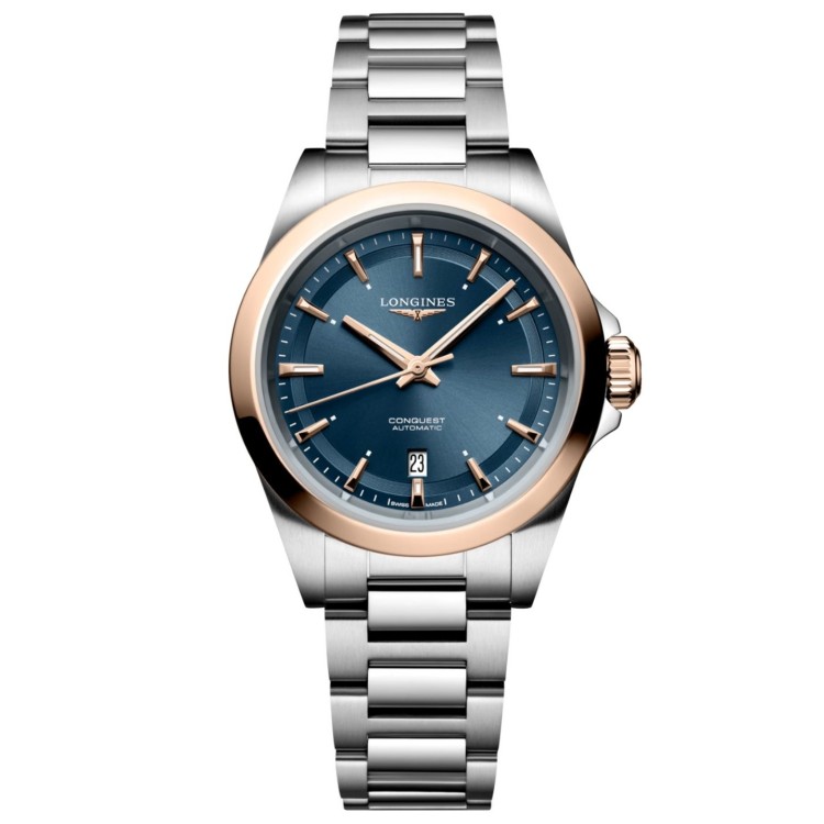 Longines Conquest L3.320.5.92.6 Automatico 30 mm Blu Effetto “Soleil” Bracciale Acciaio