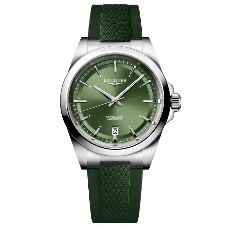 Longines Conquest L3.720.4.02.9 Automatico 38 mm Verde Caucciù