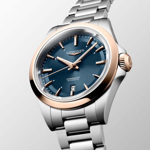 Longines Conquest L3.320.5.92.6 Automatico 30 mm Blu Effetto “Soleil” Bracciale Acciaio
