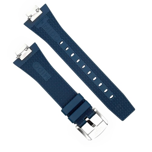 Mido Cinturino Multifort 8 Two Crowns caucciù Blu 12mm