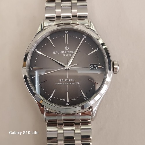 BAUME & MERCIER Clifton M0A10551 Orologio acciaio Automatico Quadrante Antracite sfumato