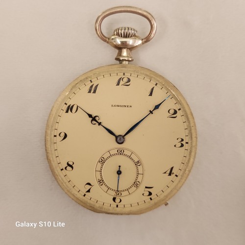 LONGINES Orologio da tasca in Oro Giallo 14 kt misura 48,5 x 11 mm Meccanico a Carica Manuale Champagne Arabi