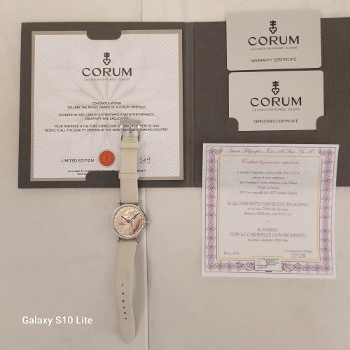CORUM Usato Acciaio Oro 18 kt Quarzo Coin Watch 32 x 7 mm Quadrante Rosaref 04.0036
