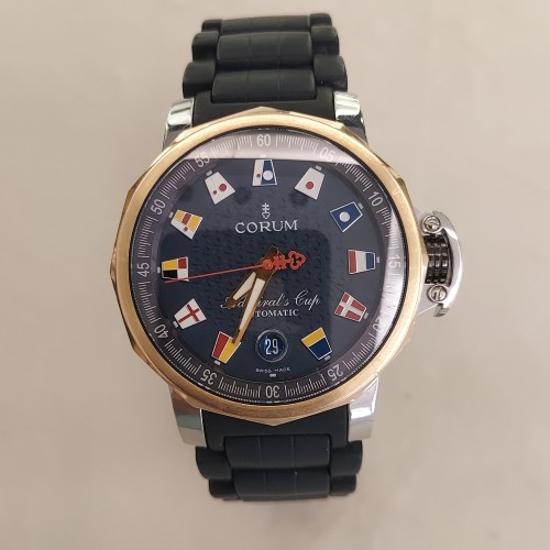 CORUM Usato acciaio oro 18 kt Automatico Admiral's Cup 41 mm Quadrante Bluref 032.833.24