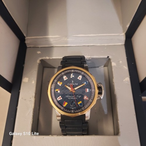 CORUM Usato acciaio oro 18 kt Automatico Admiral's Cup 41 mm Quadrante Bluref 032.833.24