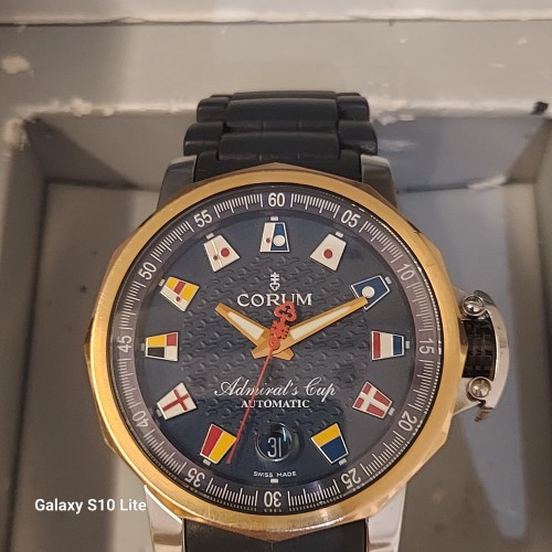 CORUM Usato acciaio oro 18 kt Automatico Admiral's Cup 41 mm Quadrante Bluref 032.833.24