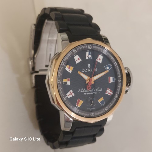 CORUM Usato acciaio oro 18 kt Automatico Admiral's Cup 41 mm Quadrante Bluref 032.833.24