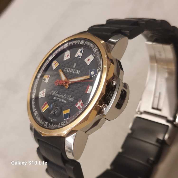 CORUM Usato acciaio oro 18 kt Automatico Admiral's Cup 41 mm Quadrante Bluref 032.833.24