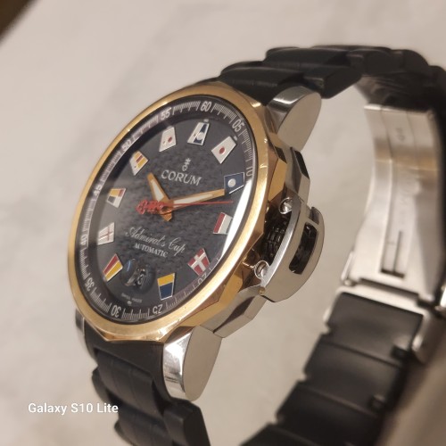 CORUM Usato acciaio oro 18 kt Automatico Admiral's Cup 41 mm Quadrante Bluref 032.833.24