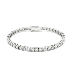 Bracciale Tennis Diamanti 4GQ 4,25 mm n° 43 pietre ct 7,33 DEF SI1 Oro Bianco 18 kt 17,42 gr 2