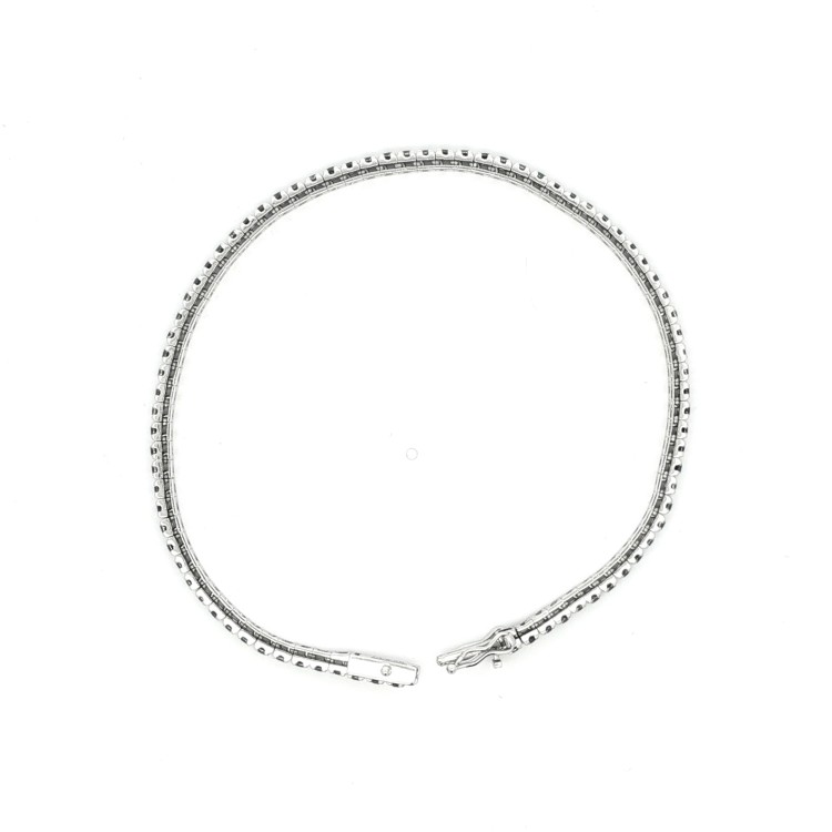 Bracciale Tennis Diamanti Neri 2,3 mm ct 2,48 Oro 18 kt 8,99 gr