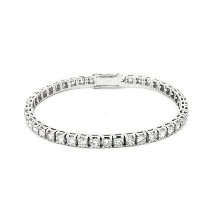 Bracciale Tennis Diamanti ct 4,72 D E SI  Oro 18 kt
