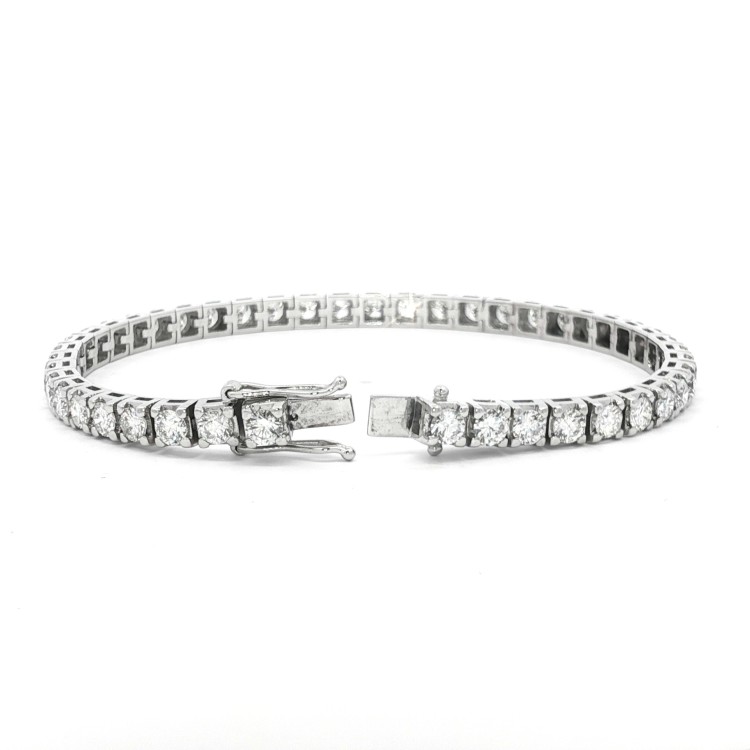 Bracciale Tennis Diamanti ct 4,72 D E SI  Oro 18 kt