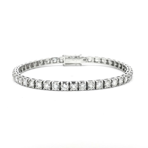 Bracciale Tennis Diamanti ct 4,72 D E SI  Oro 18 kt