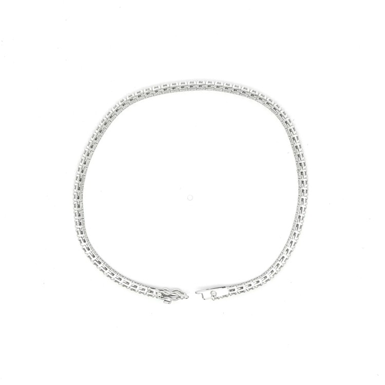 Bracciale Tennis Diamanti 4GQXL 2,3 mm n° 74 pietre misura 17,6 cm ct 1,06 F VS  Oro Bianco 18 kt 8,49 gr