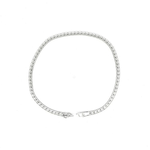 Bracciale Tennis Diamanti 4GQXL 2,3 mm n° 74 pietre misura 17,6 cm ct 1,06 F VS  Oro Bianco 18 kt 8,49 gr