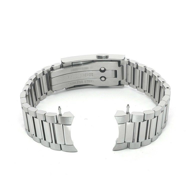 Longines Bracciale Acciaio Conquest Heritage L1.649.4, ansa 19mm,  microregolazione chiusura