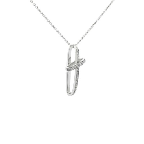 ALFIERI & St. JOHN Collana Croce Diamanti ct 0,18 Oro 18 kt